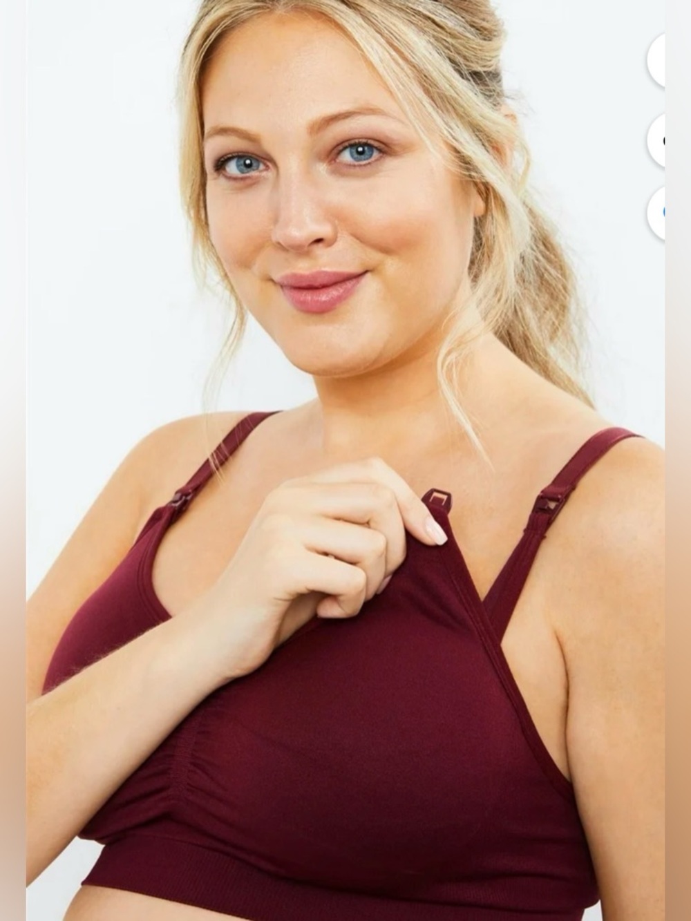 Under Control Maternity Nursing Bra Wine-Colored size L